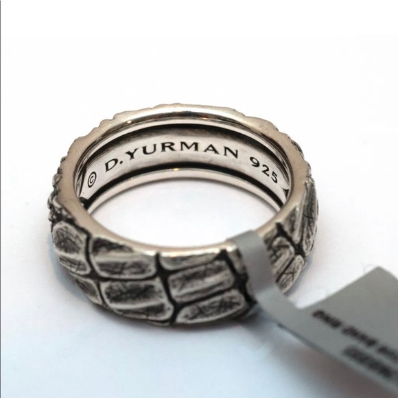 New David Yurman Naturals Gator Ring Men’s 925 Sterling Silver Size 9.5 - Picture 2 of 9